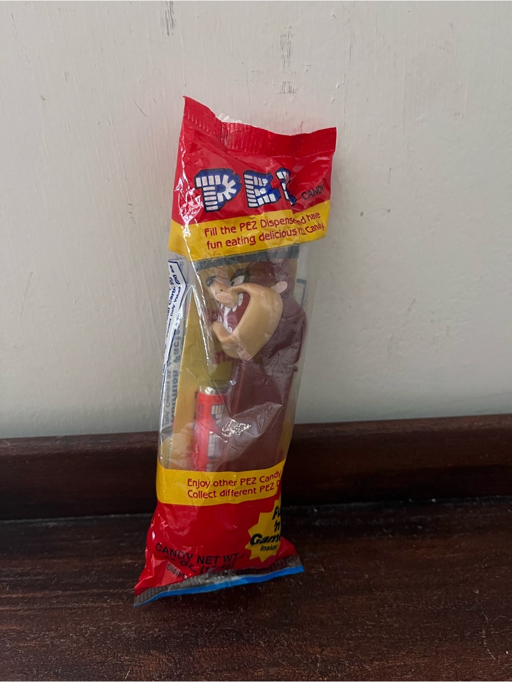 New Vintage Taz Collectible Pez Dispenser - Red and Brown
